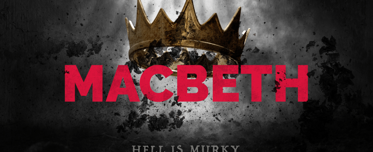 Macbeth Header iamge - a crown against a murky grey background