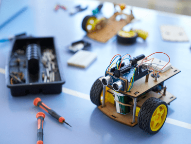 A small robot being made