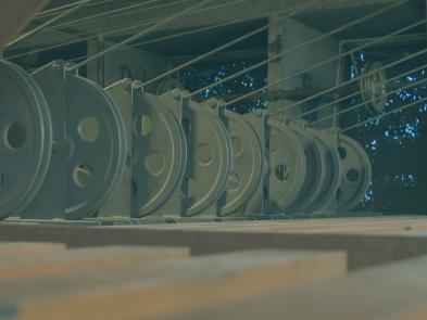 Photo of backstage pulley system.